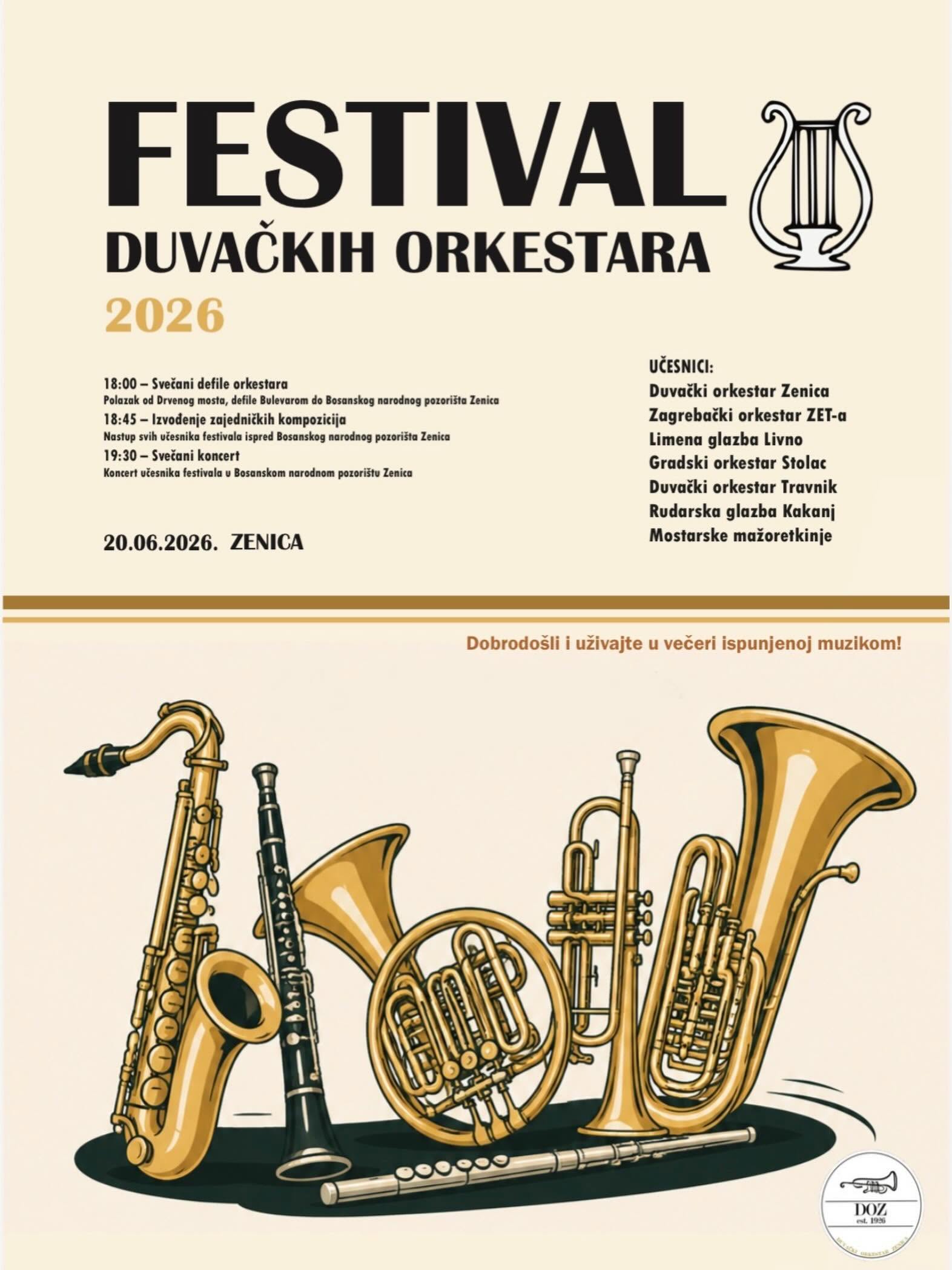 Zenica proslavlja rođendan Duvačkog orkestra